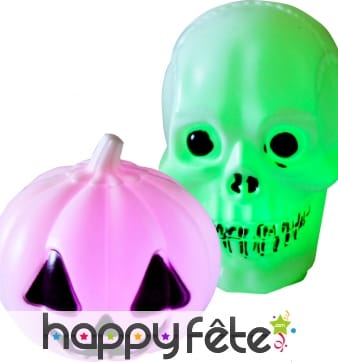 Citrouilleou tête de mort led