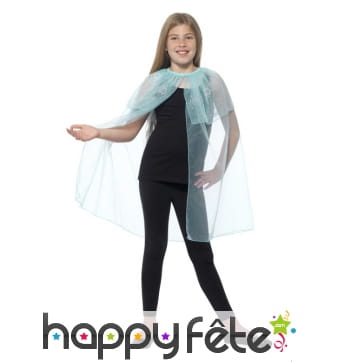 Cape transparente flocons de neige taille enfant