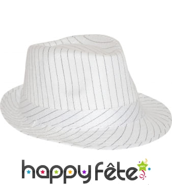 Chapeau Tony rayé blanc/noir