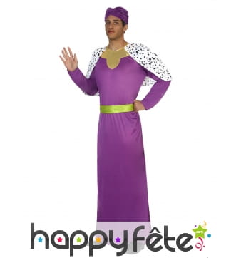 Costume violet de roi mage pour adulte