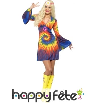 Déguisement années 1960 femme sexy hippie
