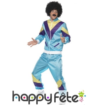 Déguisement année 80's, training bleu