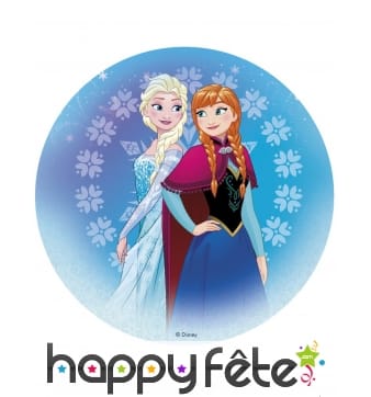 Disque azyme de Elsa et Anna, 20cm