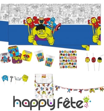 Décoration Avengers pop comic pour table