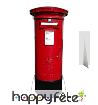 Décor boite aux lettres rouge en carton plat