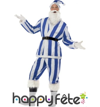 Déguisement blanc bleu père noel