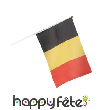 Drapeau Belgique de 35 X 45 cm sur tige