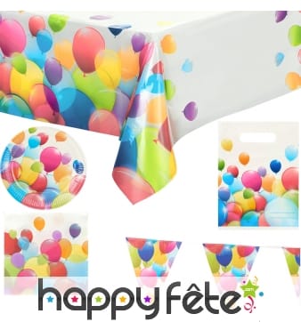 Décos ballons volants pour table d'anniversaire