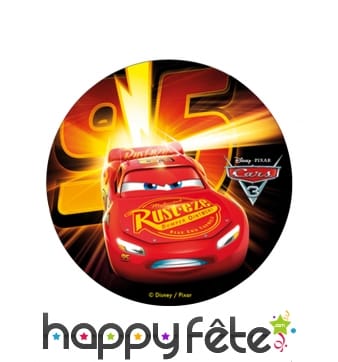 Disque Cars 3 en sucre de 20cm