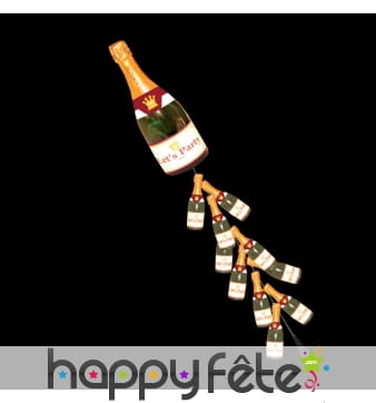 Décoration champagne avec imitation bruit pétards