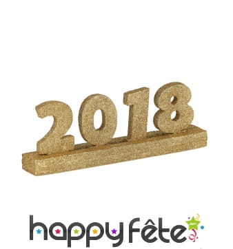 Décoration chiffres année 2018 avec support