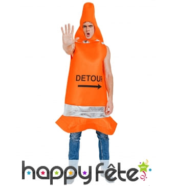 Déguisement cône de signalisation