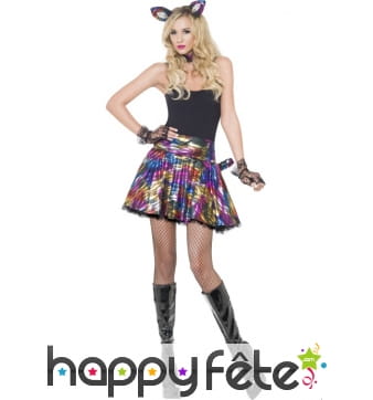 Déguisement costume de chat disco
