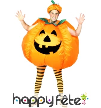 Déguisement citrouille gonflable adulte