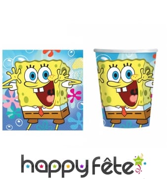 Déco d'anniversaire bob l'éponge carrée