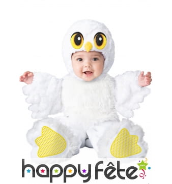 Déguisement de bébé chouette blanc