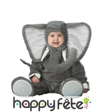 Déguisement de bébé éléphant gris