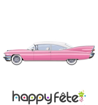 Décor de cadillac rose, carton de 183cm