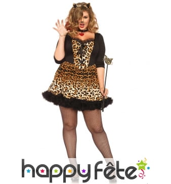 Déguisement de chatte imprimé léopard