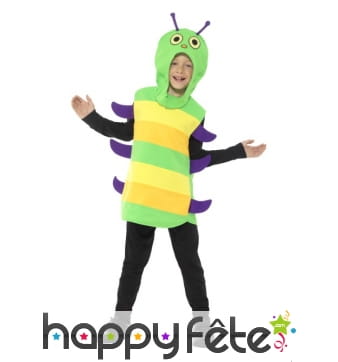 Déguisement de chenille multicolore pour enfant