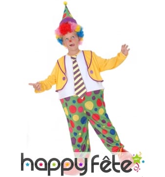 Déguisement de clown pour garçon avec cerceau