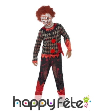 Déguisement de clown zombie pour enfant garçon