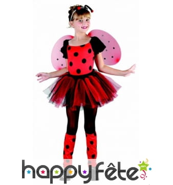 Déguisement de coccinelle en tutu pour fillette