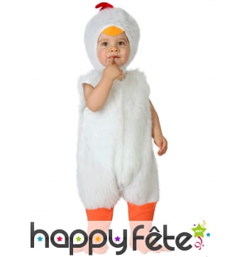 Déguisement de coq blanc pour bébé