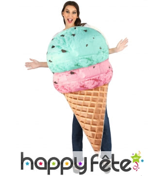 Déguisement de cornet de glace
