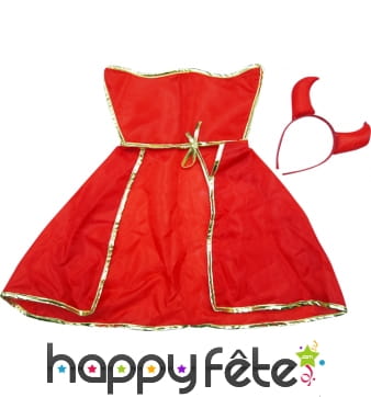 Déguisement de diablesse rouge en polyester