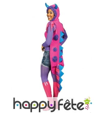 Déguisement de dragon rose pour femme