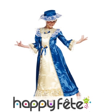 Déguisement de duchesse bleu pour enfant