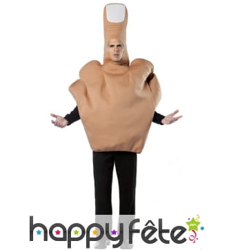 Déguisement doigt d'honneur pour adulte
