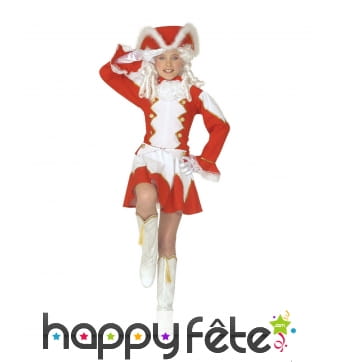 Déguisement d'enfant majorette rouge