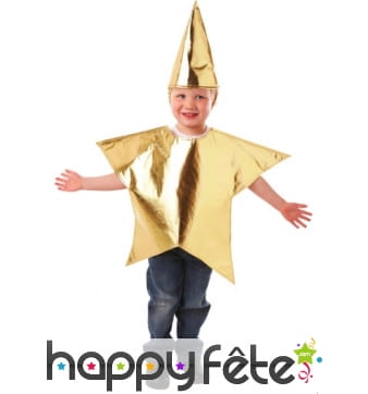 Déguisement d'étoile dorée pour enfant
