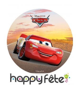 Disque de Flash McQueen en amidon de 18,5 cm