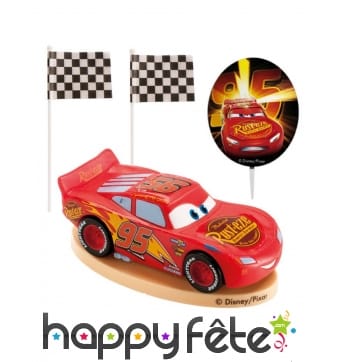 Déco de gâteau Cars avec figurine de 8,5 cm
