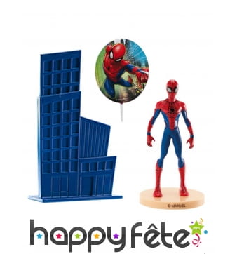 Déco de gâteau Spiderman avec figurine de 8,5 cm