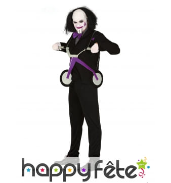 Déguisement de jigsaw en tricycle, adulte