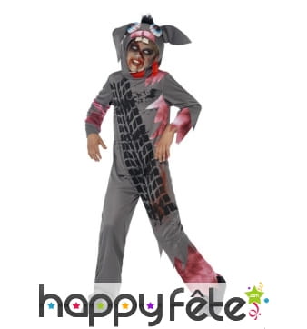 Déguisement de lapin zombie enfant