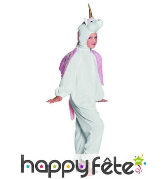 Déguisement de licorne blanche et rose pour fille
