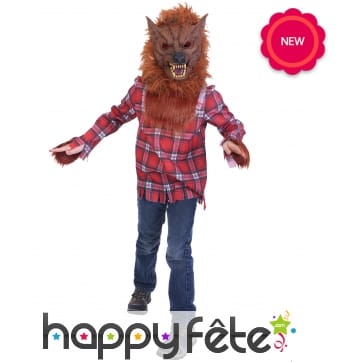 Déguisement de loup garou avec masque pour enfant