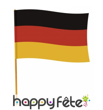 Drapeau de l'Allemagne sur manche 70 x 90 cm
