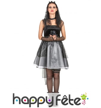 Déguisement de mariée gothique avec voile