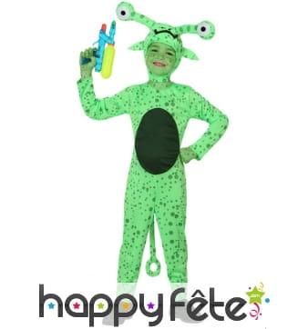 Déguisement de martien vert pour enfant