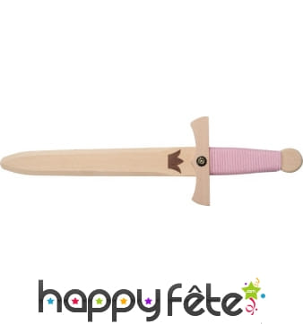 Dague de princesse en bois artisanal de 35 cm