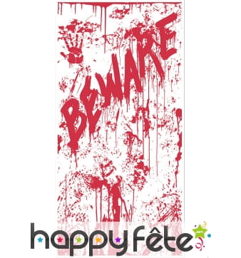 Déco de porte en sang BEWARE