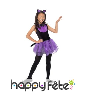 Déguisement de petit chat avec tutu violet