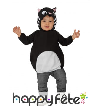 Déguisement de petit chat noir et blanc