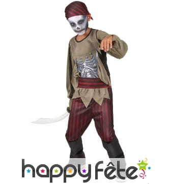 Déguisement de petit pirate zombie pour garçon